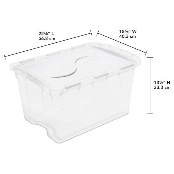 Sterilite 1914 – 48 Qt. Hinged Lid Storage Box