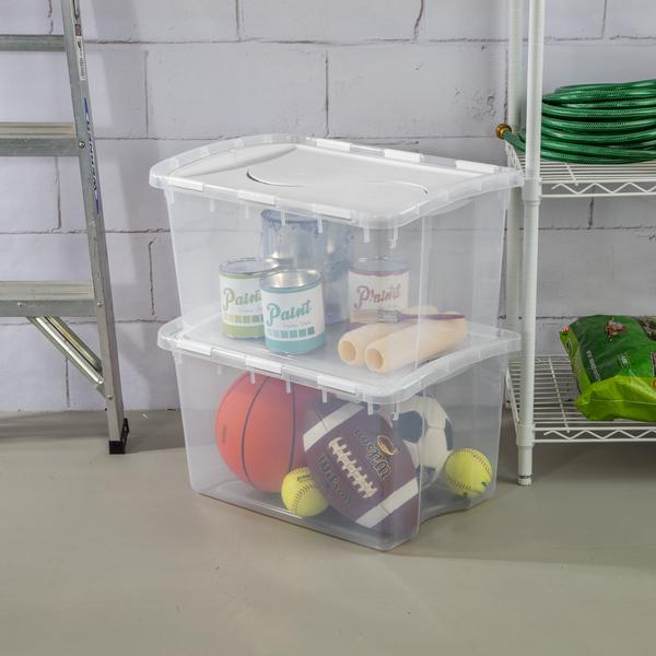 Sterilite 1914 – 48 Qt. Hinged Lid Storage Box