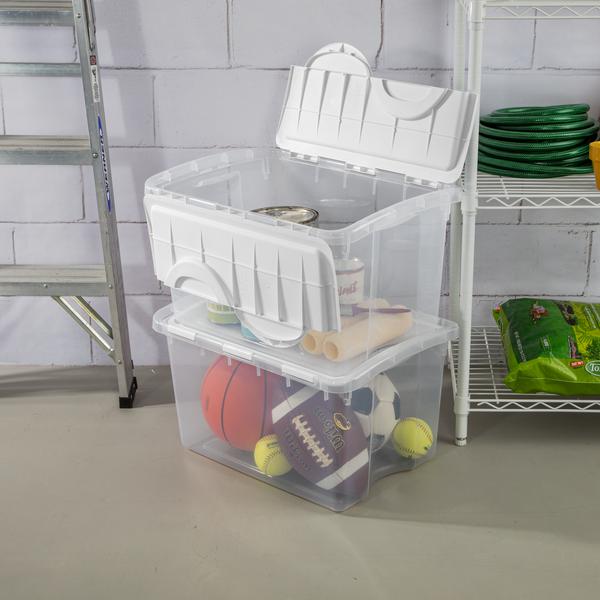 Sterilite 1914 – 48 Qt. Hinged Lid Storage Box