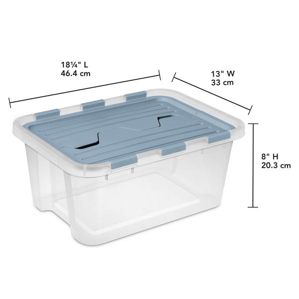Sterilite 2392 – 20 Quart Hinged Lid Storage Box
