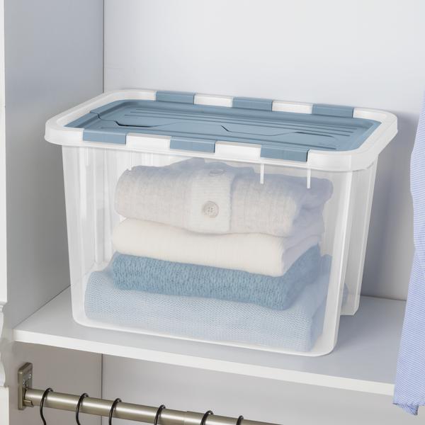 Sterilite 2393 – 30 Quart Hinged Lid Storage Box
