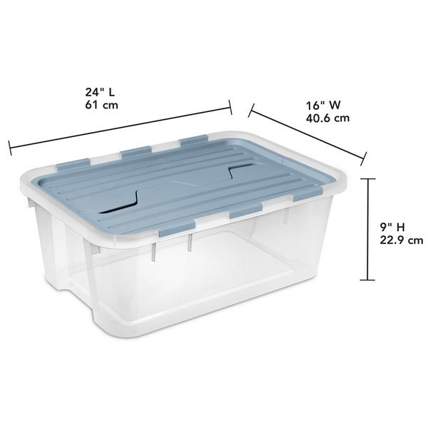Sterilite 2394 – 40 Quart Hinged Lid Storage Box