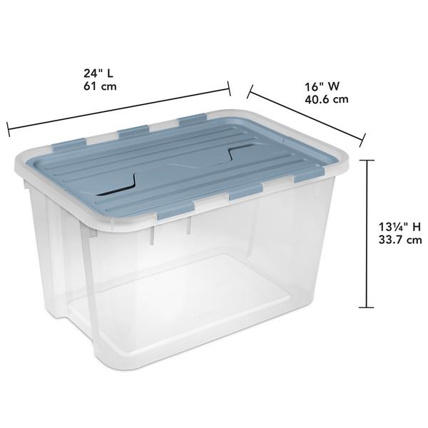 Sterilite 2396 – 60 Quart Hinged Lid Storage Box