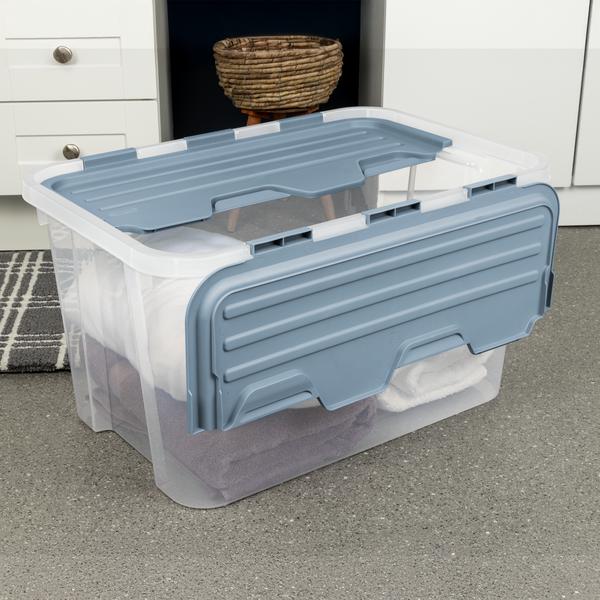 Sterilite 2396 – 60 Quart Hinged Lid Storage Box