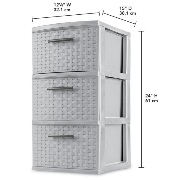Sterilite 2630 – 3 Drawer Weave Tower