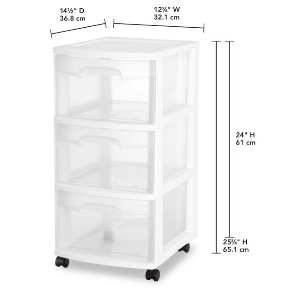 Sterilite 2830 – 3 Drawer Cart