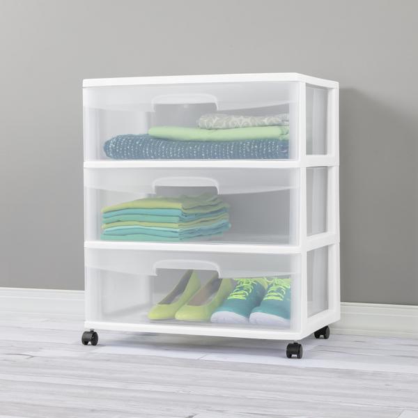 Sterilite 2930 – Wide 3 Drawer Cart