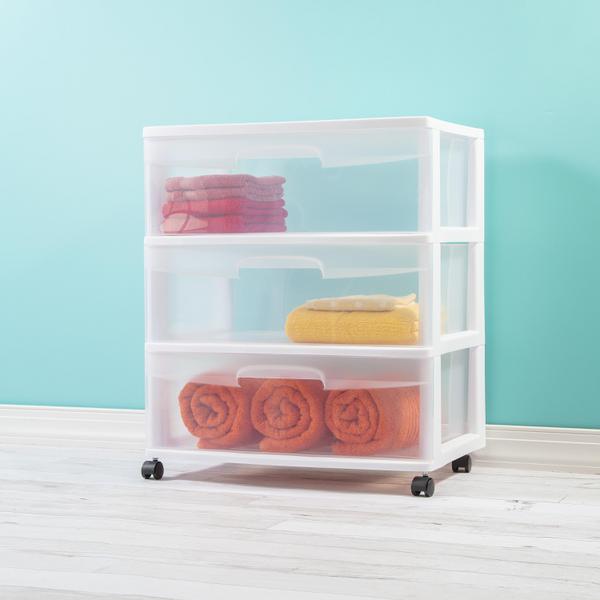 Sterilite 2930 – Wide 3 Drawer Cart