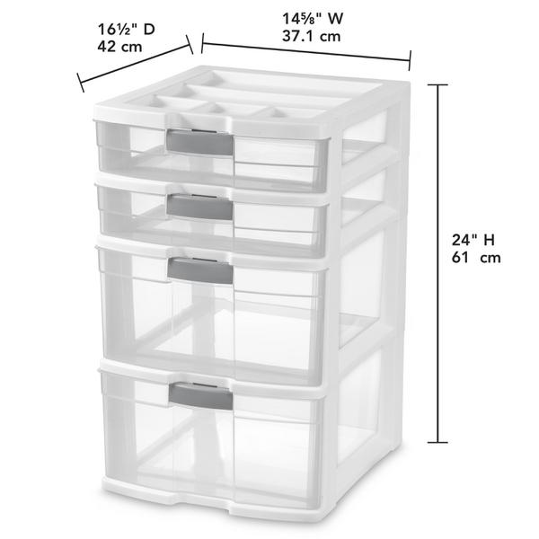 Sterilite 4122 – 4 Drawer Locking Tower