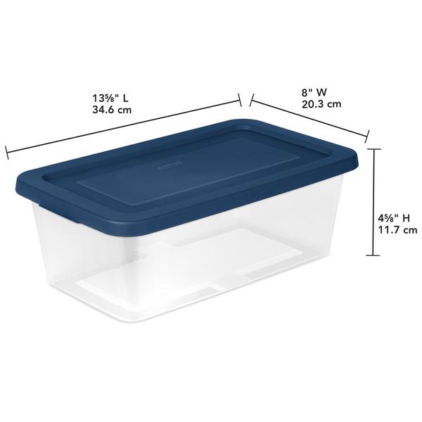 Sterilite 4252 – Set Of (5) 6 Qt. Storage Box