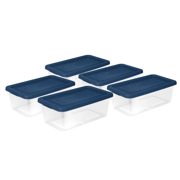 sterilite 4252 – Set of (5) 6 Qt. Storage Box