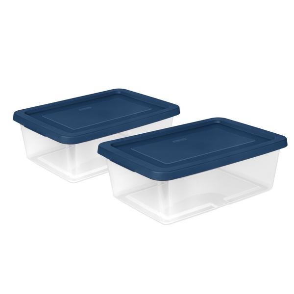 sterilite 4253 – Set of (2) 12 Qt. Storage Boxes