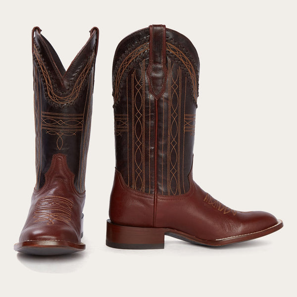stetson Denver Brown Goat Hand Stitched Cowboy Boot