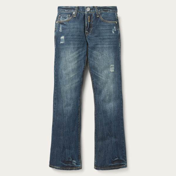 stetson 1014 Fit Destructed Dark Wash Jeans