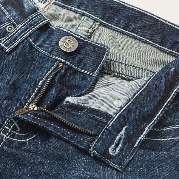 Stetson 1014 Fit Destructed Medium Wash Jeans