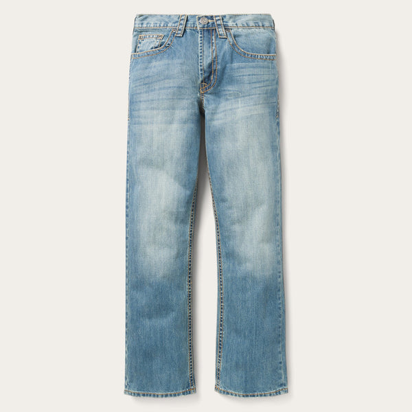 stetson 1520 Fit Light Wash Jeans With Tacking