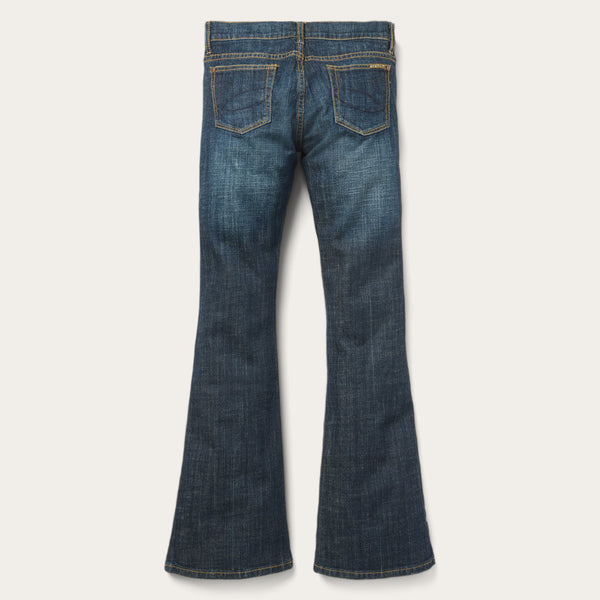 Stetson 816 Classic Boot Cut Jeans In Dark Wash