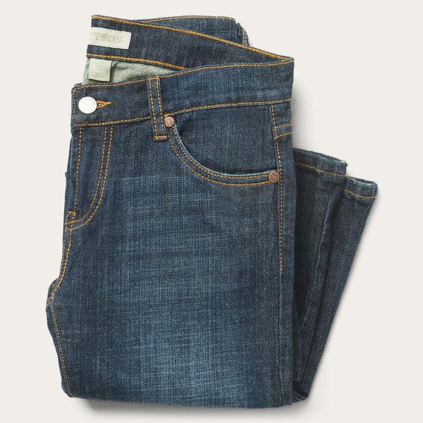 Stetson 816 Classic Boot Cut Jeans In Dark Wash