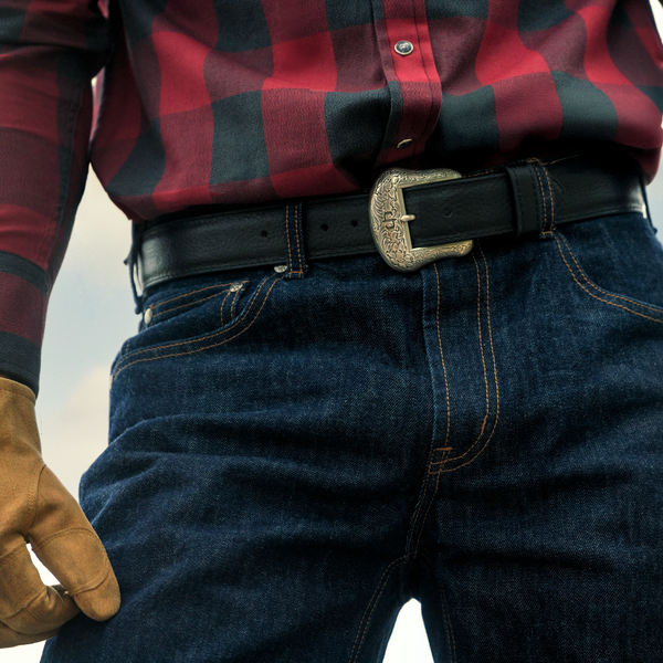 Stetson Bison Leather Concho Belt