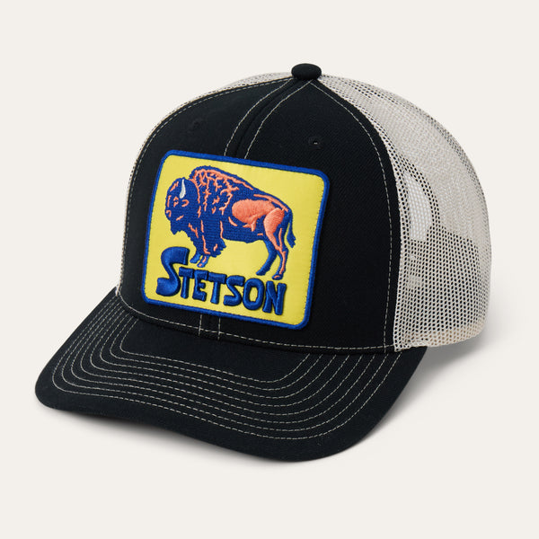 Stetson Bison Patch High Crown Trucker Hat