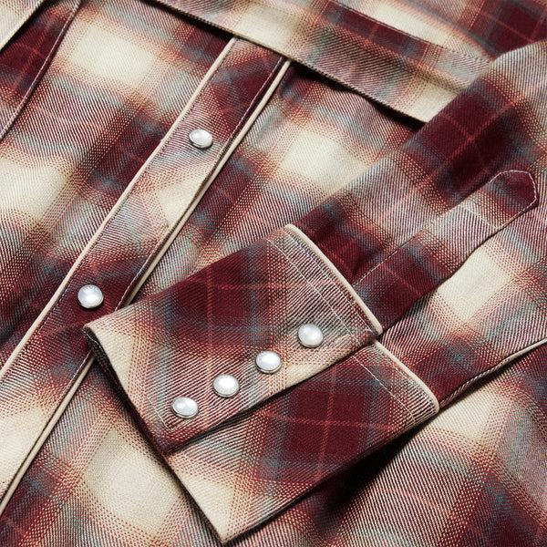 Stetson Black Cherry Plaid Shirt Dress