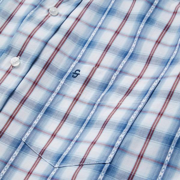 Stetson Blue Diamond Dobby Plaid Shirt