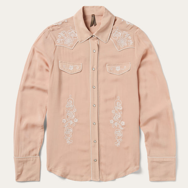 stetson Blush Embroidered Western Shirt