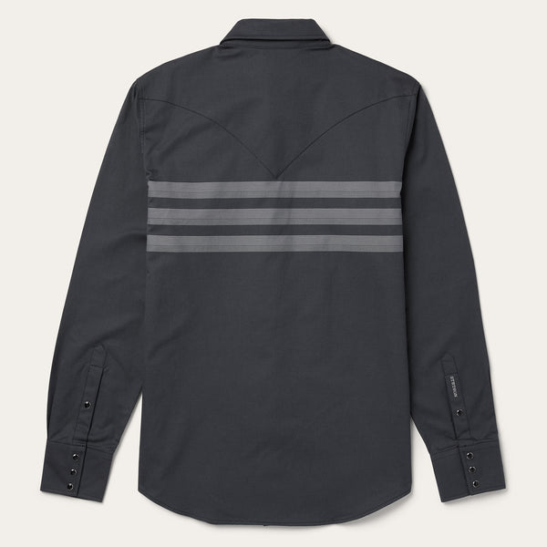 Stetson Border Stripe Twill Western Shirt