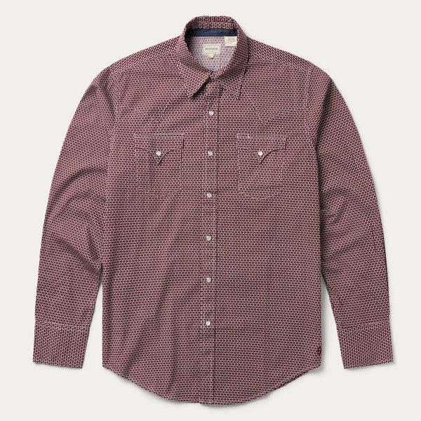 stetson Broken Diamond Print Western Shirt