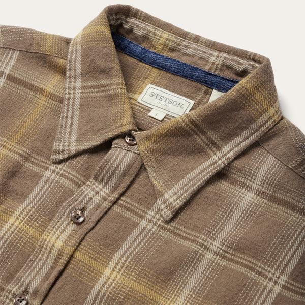 Stetson Brown Flannel Button-Front Shirt
