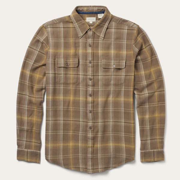 stetson Brown Flannel Button-Front Shirt