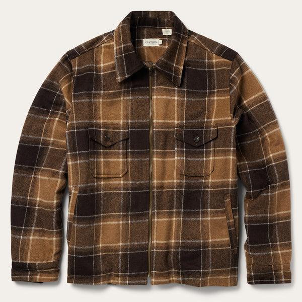 stetson Brown Plaid Western Coat