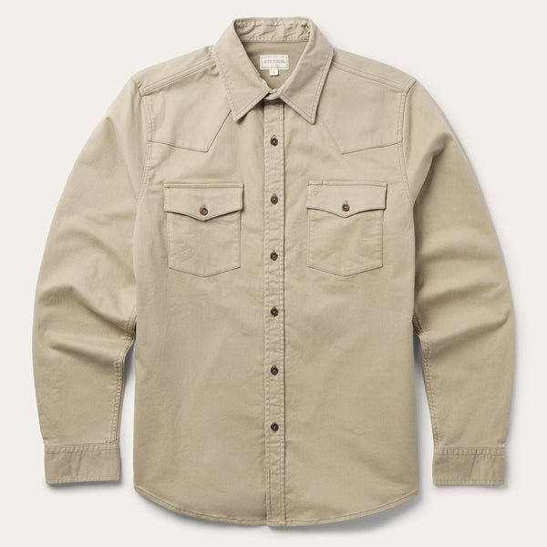 stetson Brushed Twill Lined Shirt Jacket