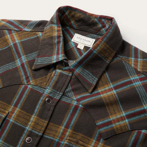 Stetson Brushed Twill Plaid Western Shirt