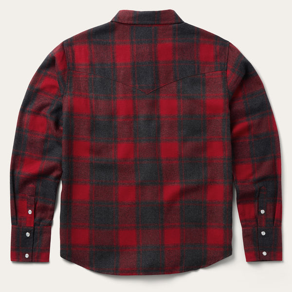 Stetson Buffalo Plaid Flannel Western Shirt