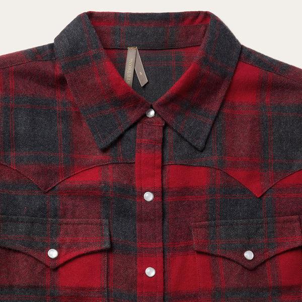 Stetson Buffalo Plaid Flannel Western Shirt