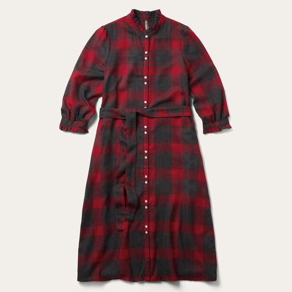 stetson Buffalo Plaid Prairie Shirt Dress