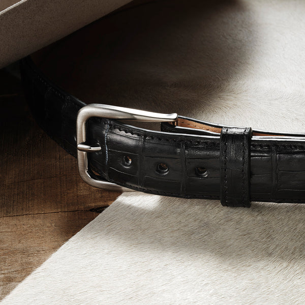 Stetson Caiman Western Tab Belt - 1 1/4" Width