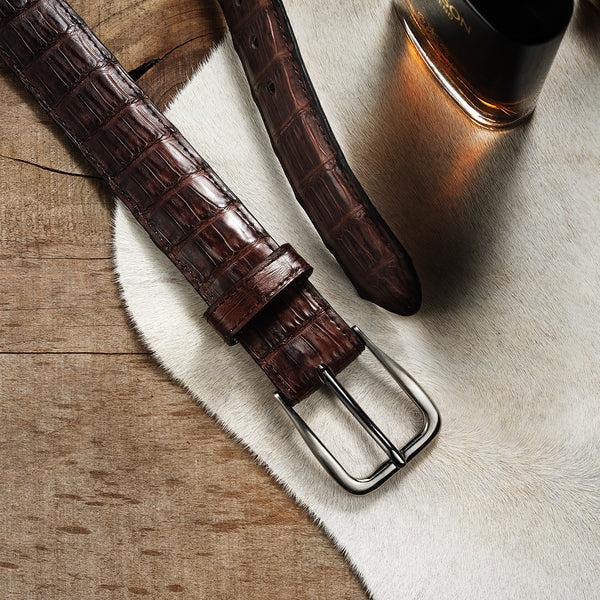 Stetson Caiman Western Tab Belt - 1 1/4" Width