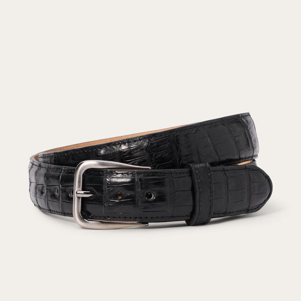 stetson Caiman Western Tab Belt - 1 1/4" Width