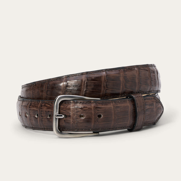 stetson Caiman Western Tab Belt - 1 1/4" Width