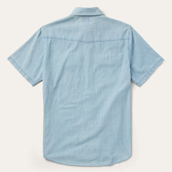 Stetson Chambray Oxford Short Sleeve Western Shirt