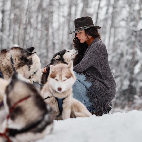 Stetson Charcoal Fringed Cardigan