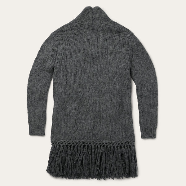 Stetson Charcoal Fringed Cardigan