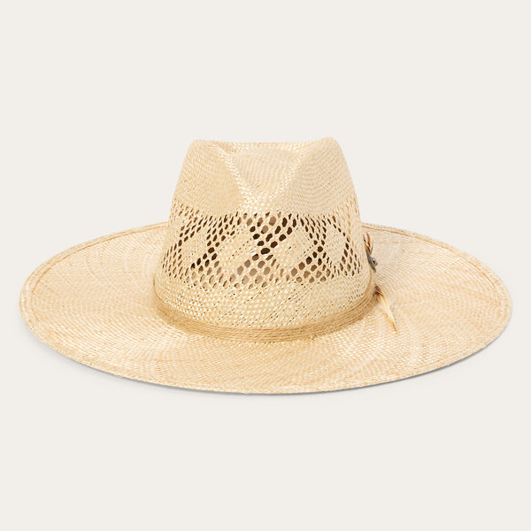 stetson Chorus Straw Flat Brim Hat