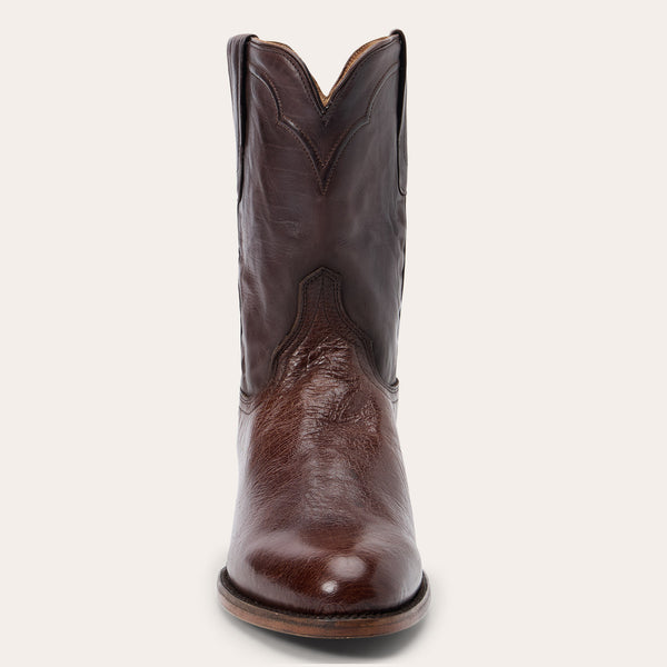 Stetson Clay Smooth Ostrich Roper Boots