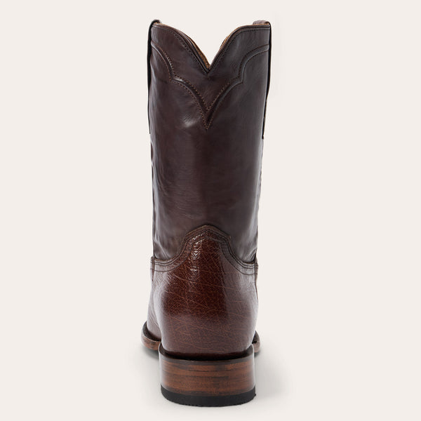 Stetson Clay Smooth Ostrich Roper Boots