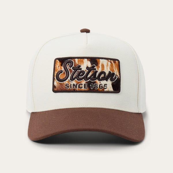 stetson Cowhide Patch Trucker Hat