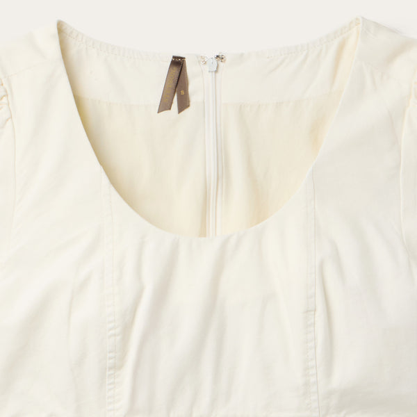 Stetson Cream Denim Tiered Dress