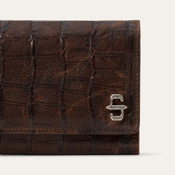 Stetson Croco Embossed Front Flap Wallet